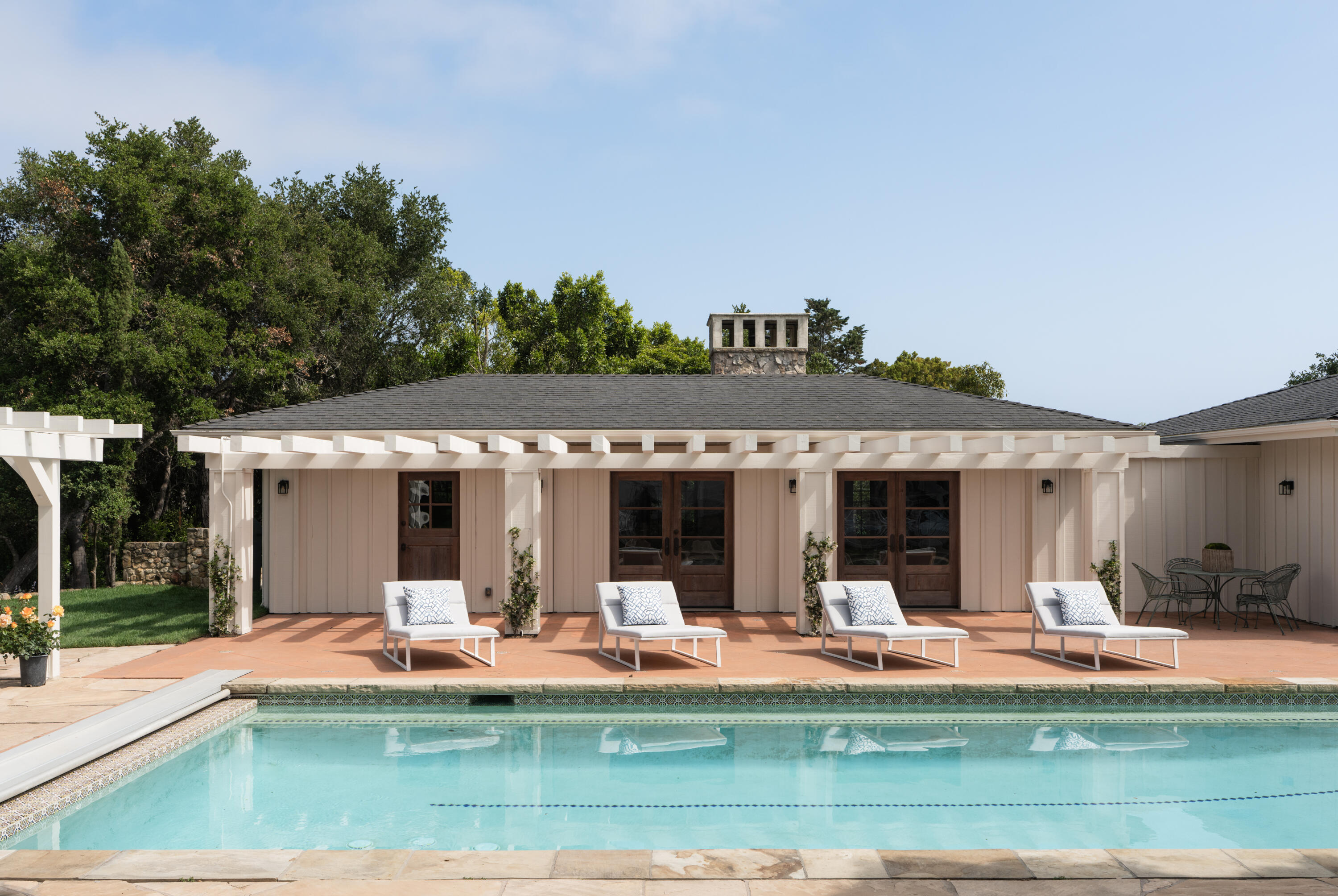 690 San Ysidro Road Montecito, CA 93108 - Photo 31 of 42 a view of a house with sitting area and furniture