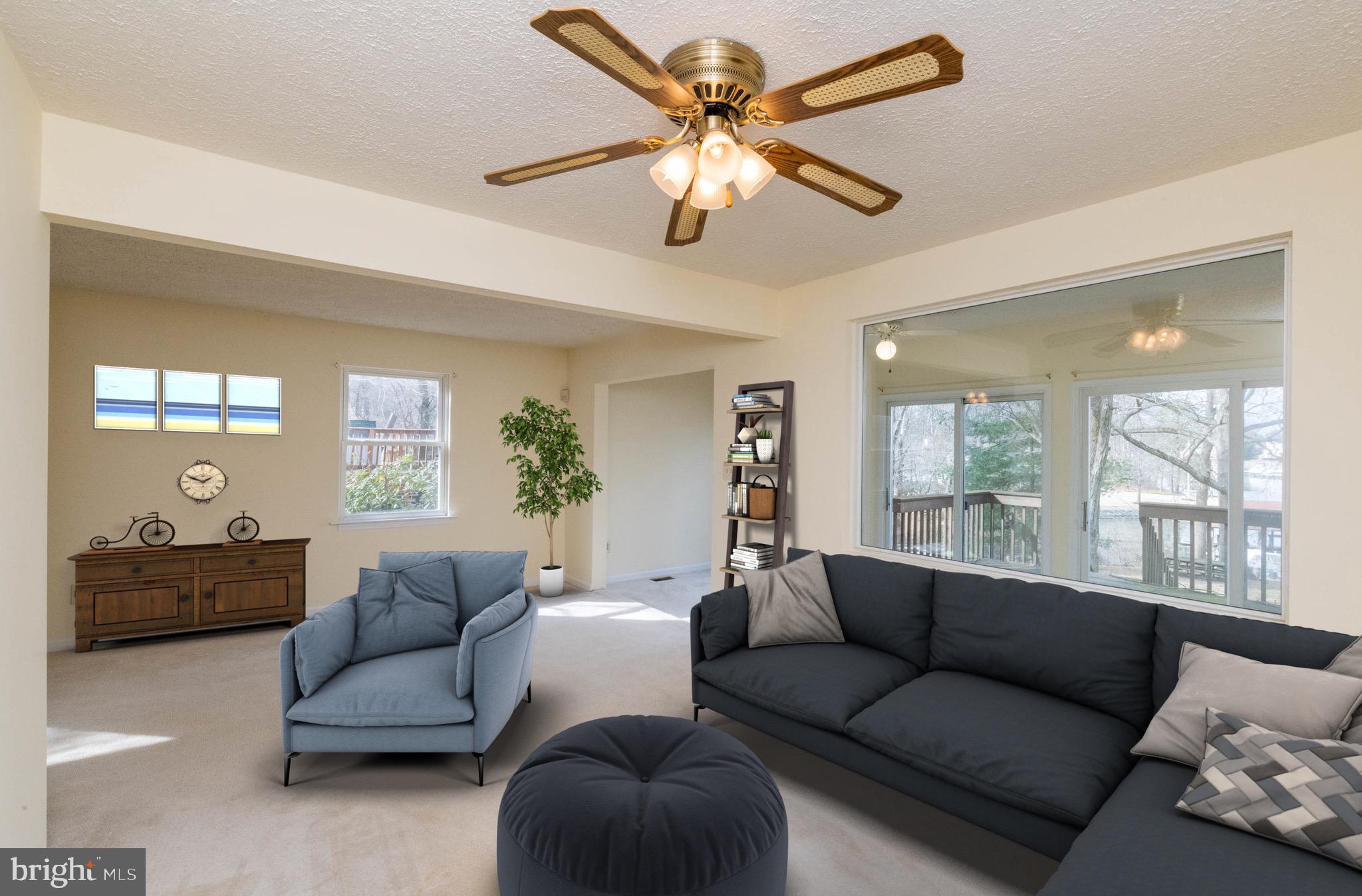 7822 Renshaw Road Pasadena, MD 21122 - Photo 15 of 33 Living room window to waterfront view