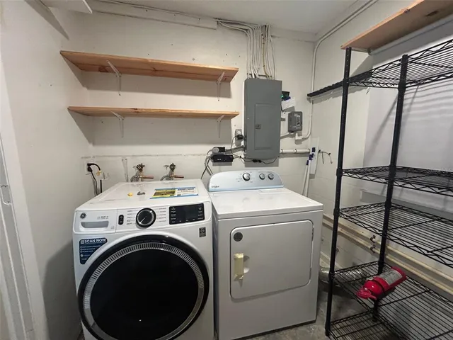 a view of hallway with a window