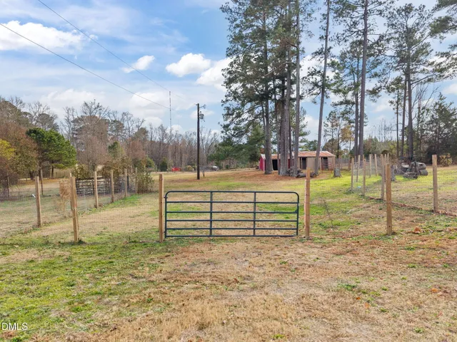 a view of a park with swings