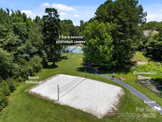 a view of a lake with a yard