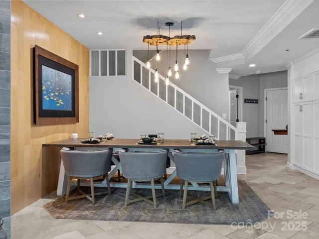 a view of a livingroom with furniture and furniture