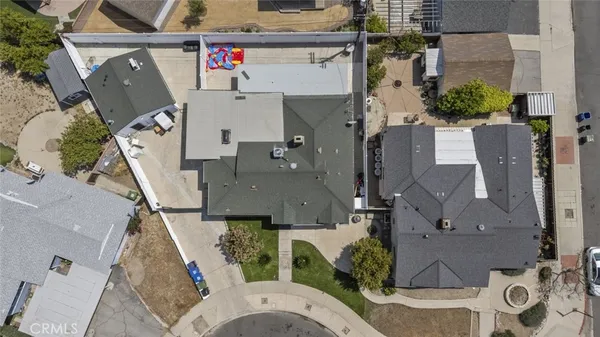 an aerial view of multiple house