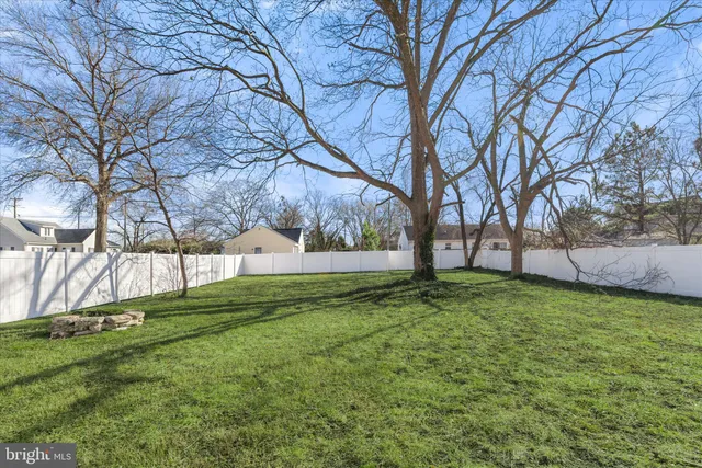 a view of backyard with green space