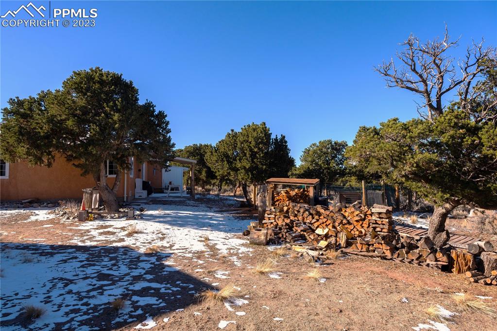 3370 Schieffelin Road Fort Garland, CO 81133 - Photo 37 of 46 a view of a yard with wooden fence