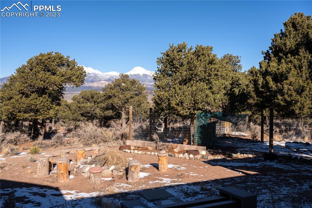 3370 Schieffelin Road Fort Garland, CO 81133 - Photo 39 of 46 a view of a yard with table and chairs