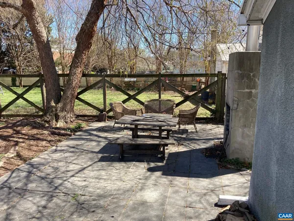 a view of outdoor space with seating area