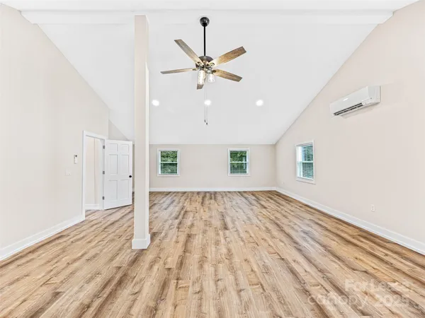 a view of a room with empty racks
