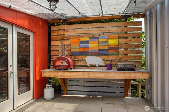 a backyard of a house