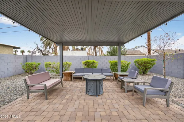 a view of swimming pool with a yard