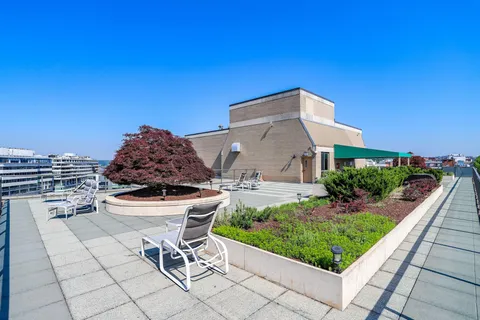 front view of a building with a yard