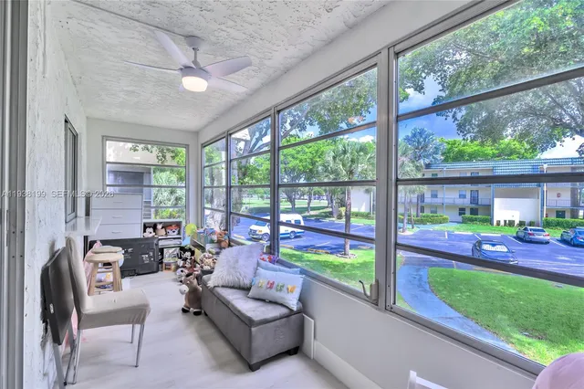 a view of swimming pool from a garden