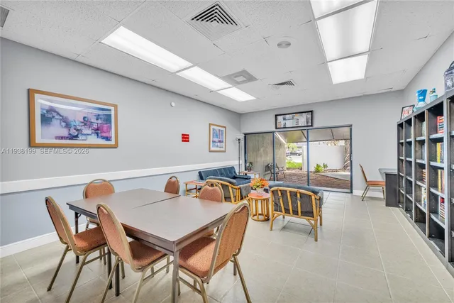 swimming pool view with seating space