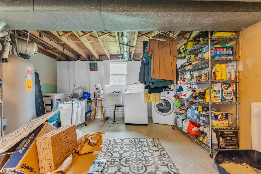 9642 Crow Road Litchfield, OH 44253 - Photo 36 of 50 Basement featuring washer and dryer