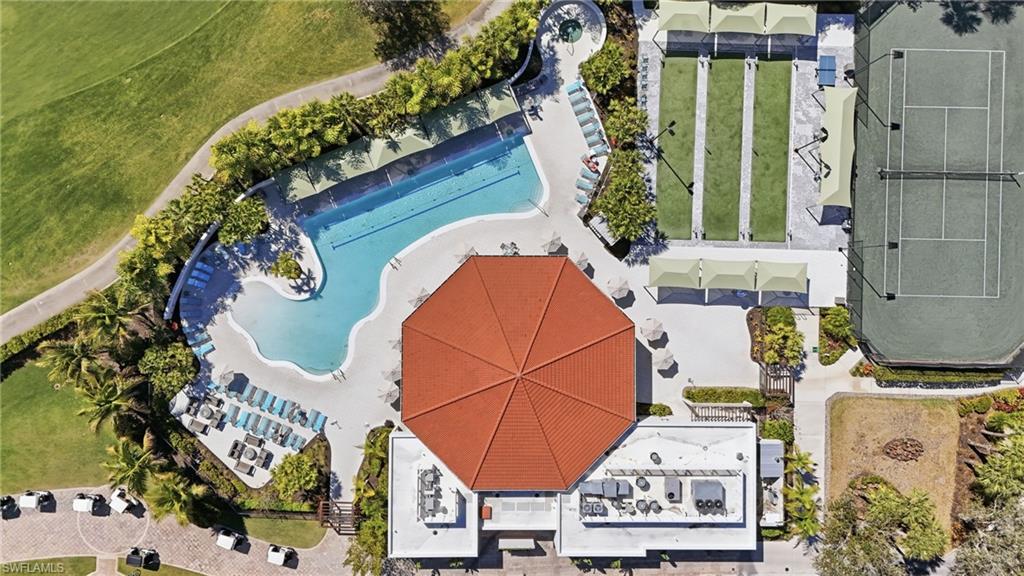 4620 Winged Foot Court, Unit 201 Naples, FL 34112 - Photo 42 of 44 Aerial view of a pool area