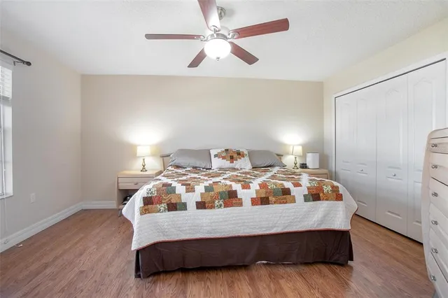 a view of balcony with wooden floor