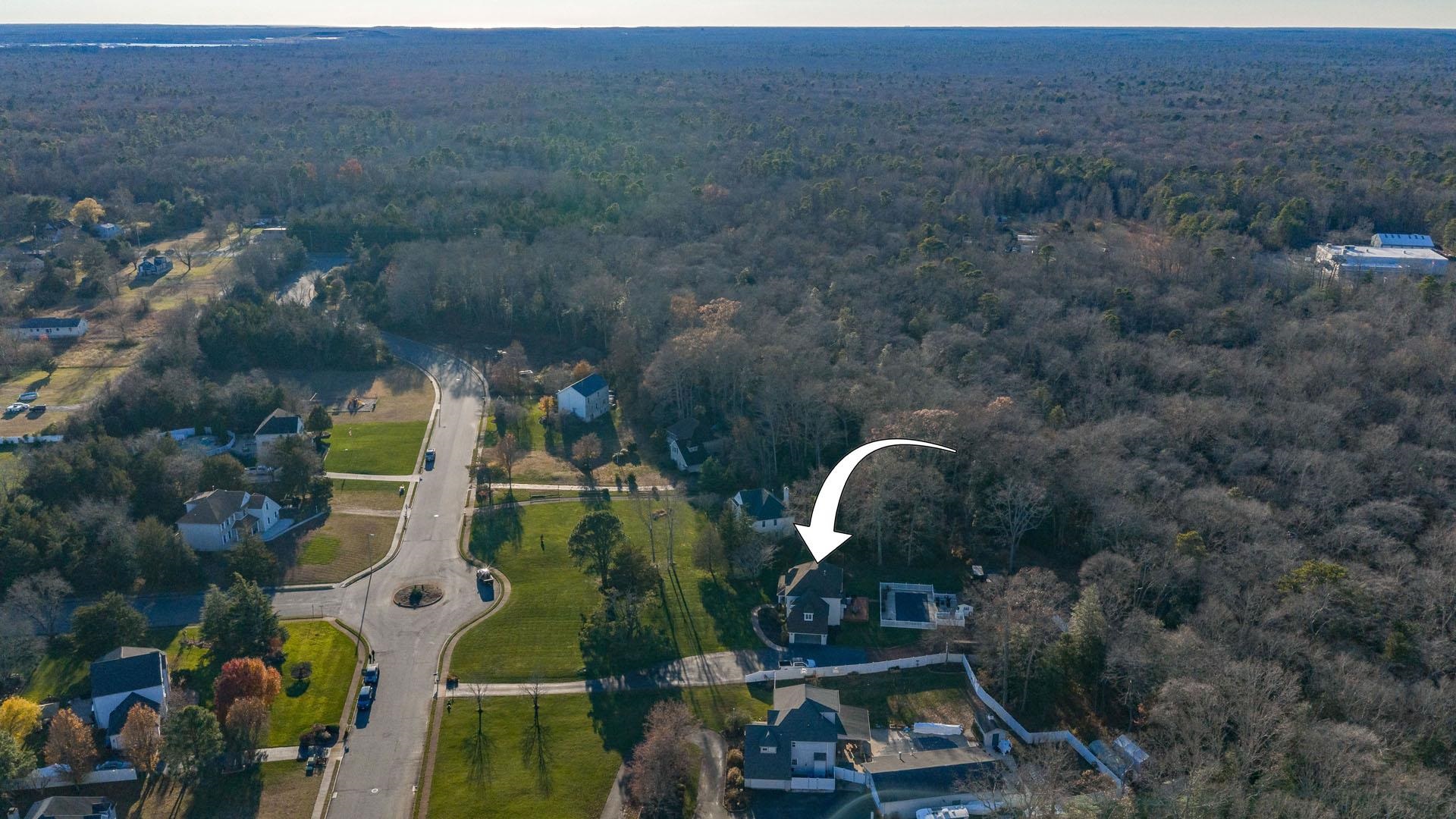9 Deerfield Trail Woodbine, NJ 08270 - Photo 47 of 50 an aerial view of a house with a yard and greenery