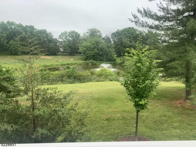 a view of a swimming pool with a yard