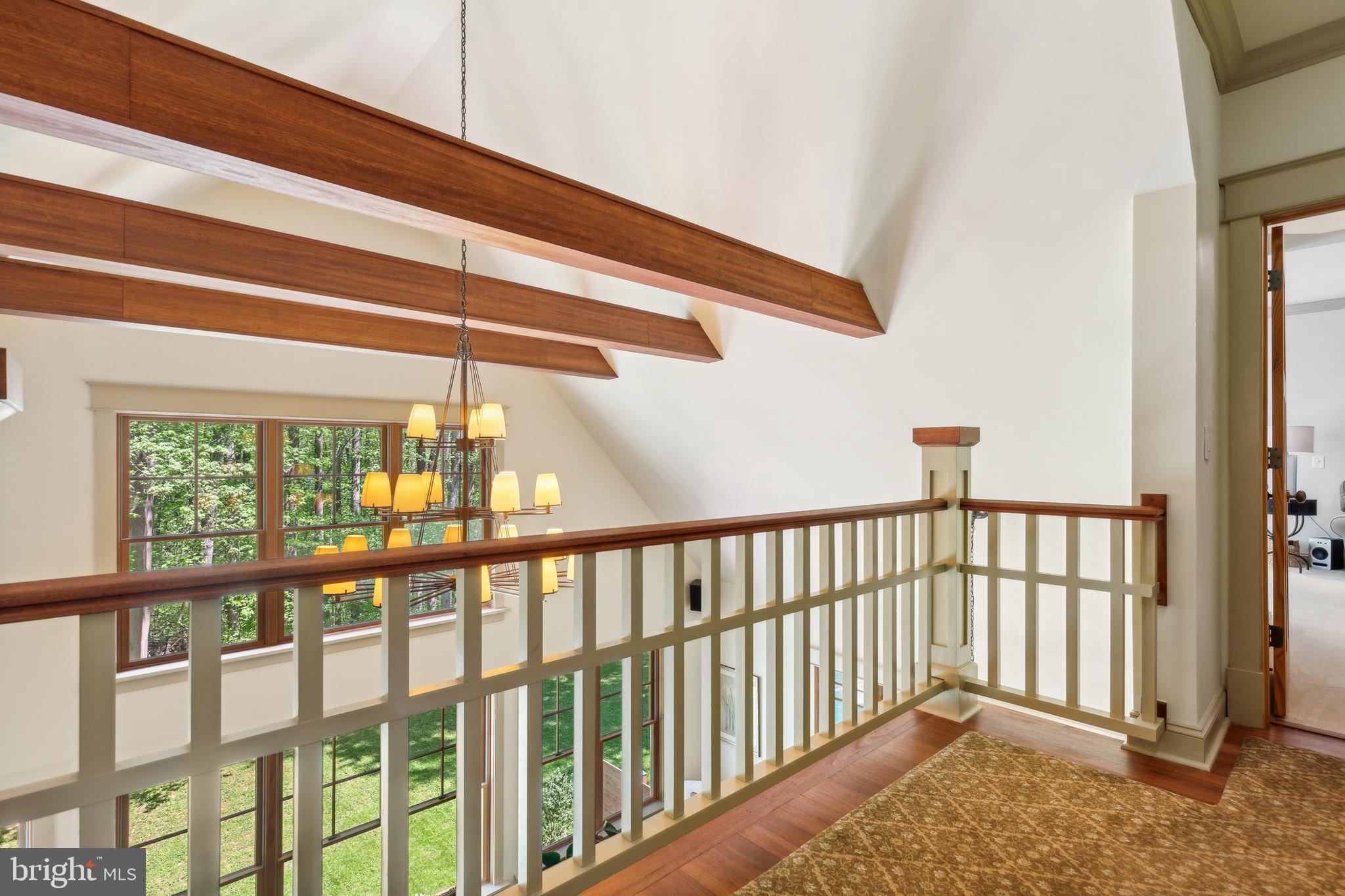 5019 Willowmeade Drive Fairfax, VA 22030 - Photo 36 of 77 Walkway overlooks Beamed ceiling in Great room