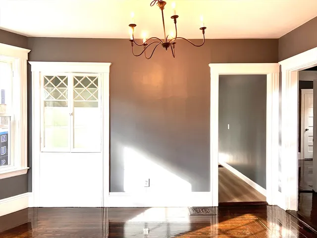 a view of a living room with a window