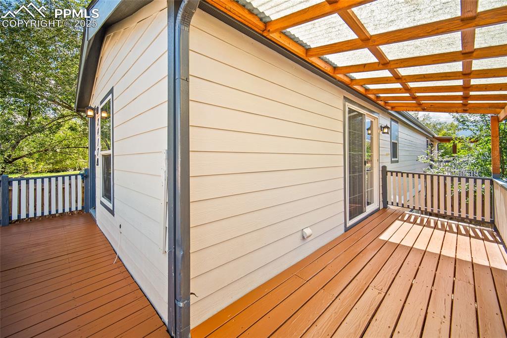 2417 West Cache La Poudre Street, Unit A & B Colorado Springs, CO 80904 - Photo 22 of 38 a view of wooden balcony