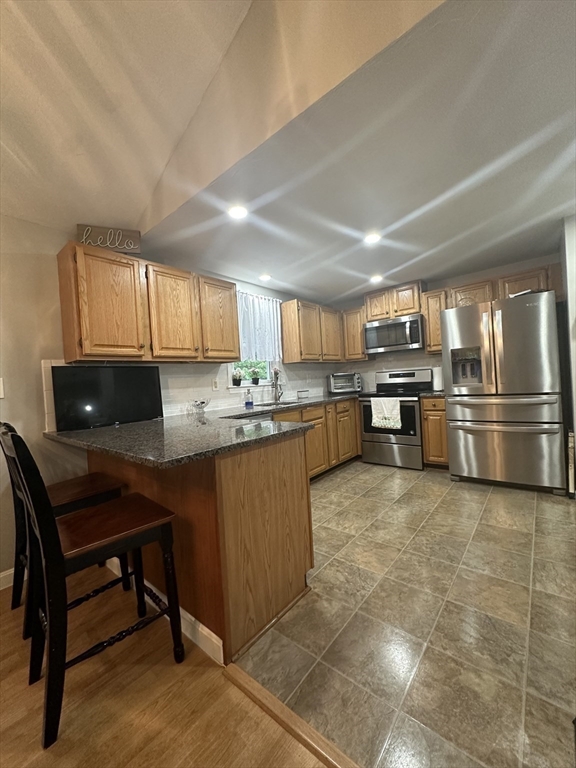 119 Laurel View Road Templeton, MA 01468 - Photo 9 of 28 a kitchen with stainless steel appliances granite countertop a refrigerator sink and cabinets