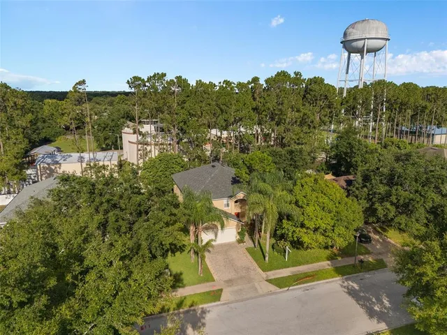 an aerial view of multiple house