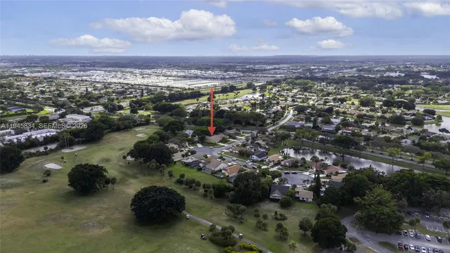 an aerial view of multiple house