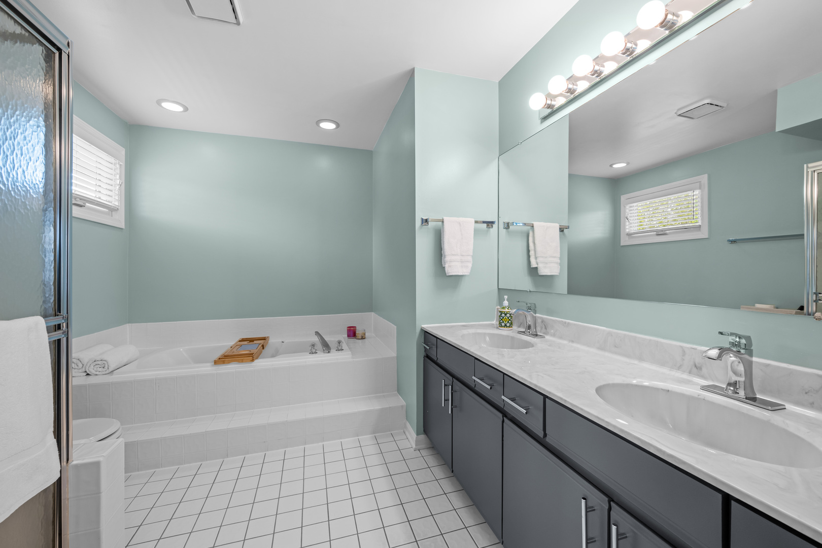 1631 Terri Circle Naperville, IL 60563 - Photo 24 of 39 a bathroom with a tub sink and mirror