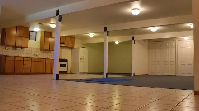 a view of a bathroom with a shower