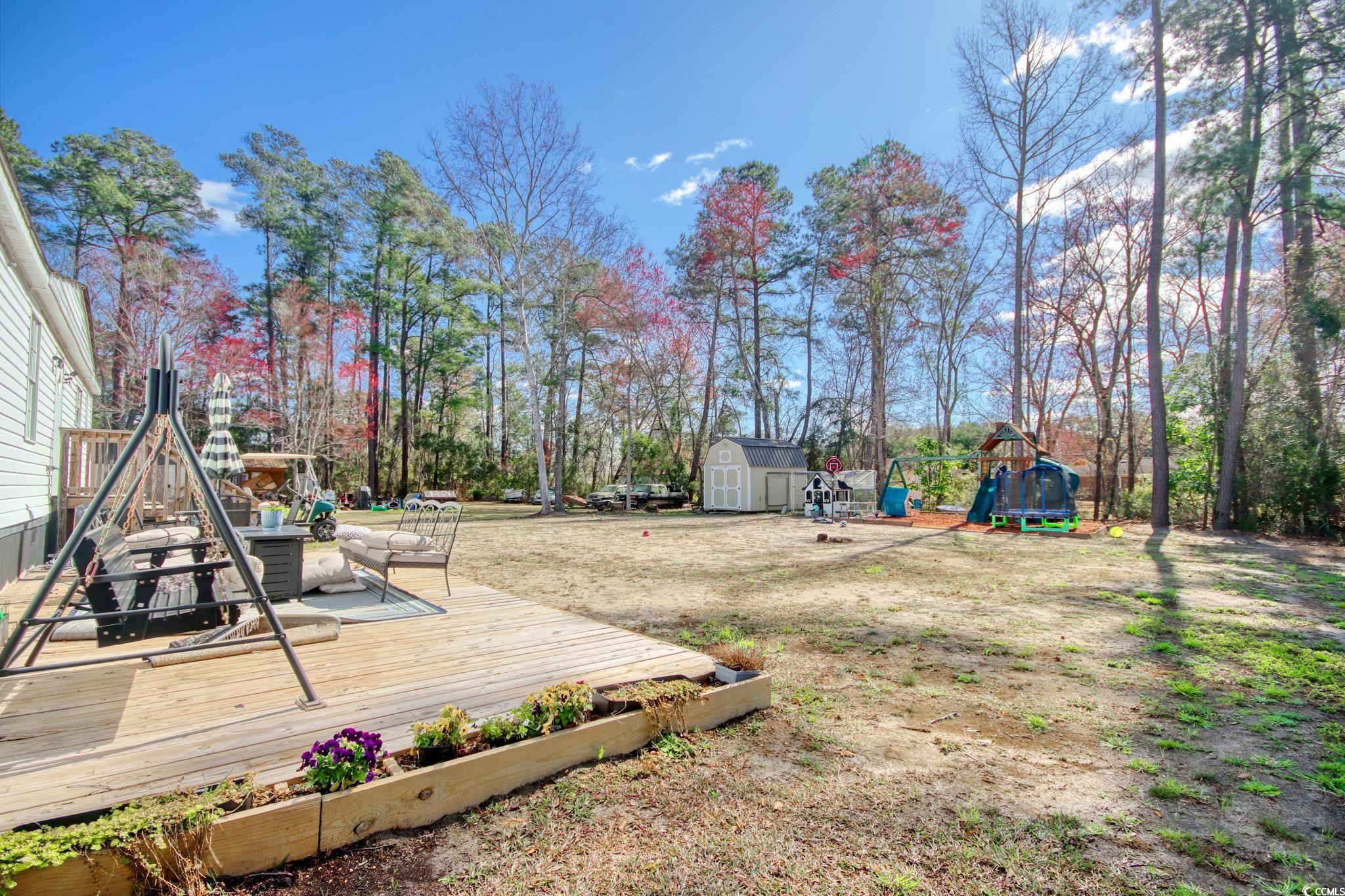 22 Beneventum Road Georgetown, SC 29440 - Photo 27 of 33 View of yard featuring a storage shed, playground