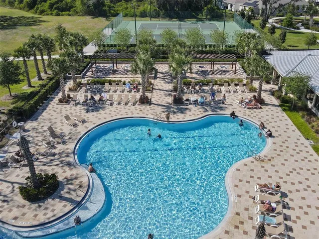 an aerial view of multiple house