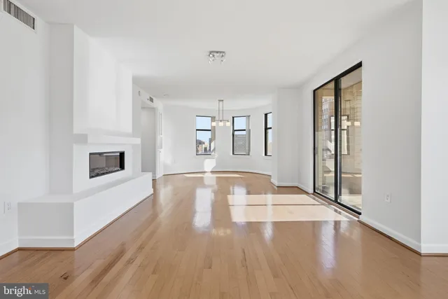 a view of livingroom with hardwood floor and window