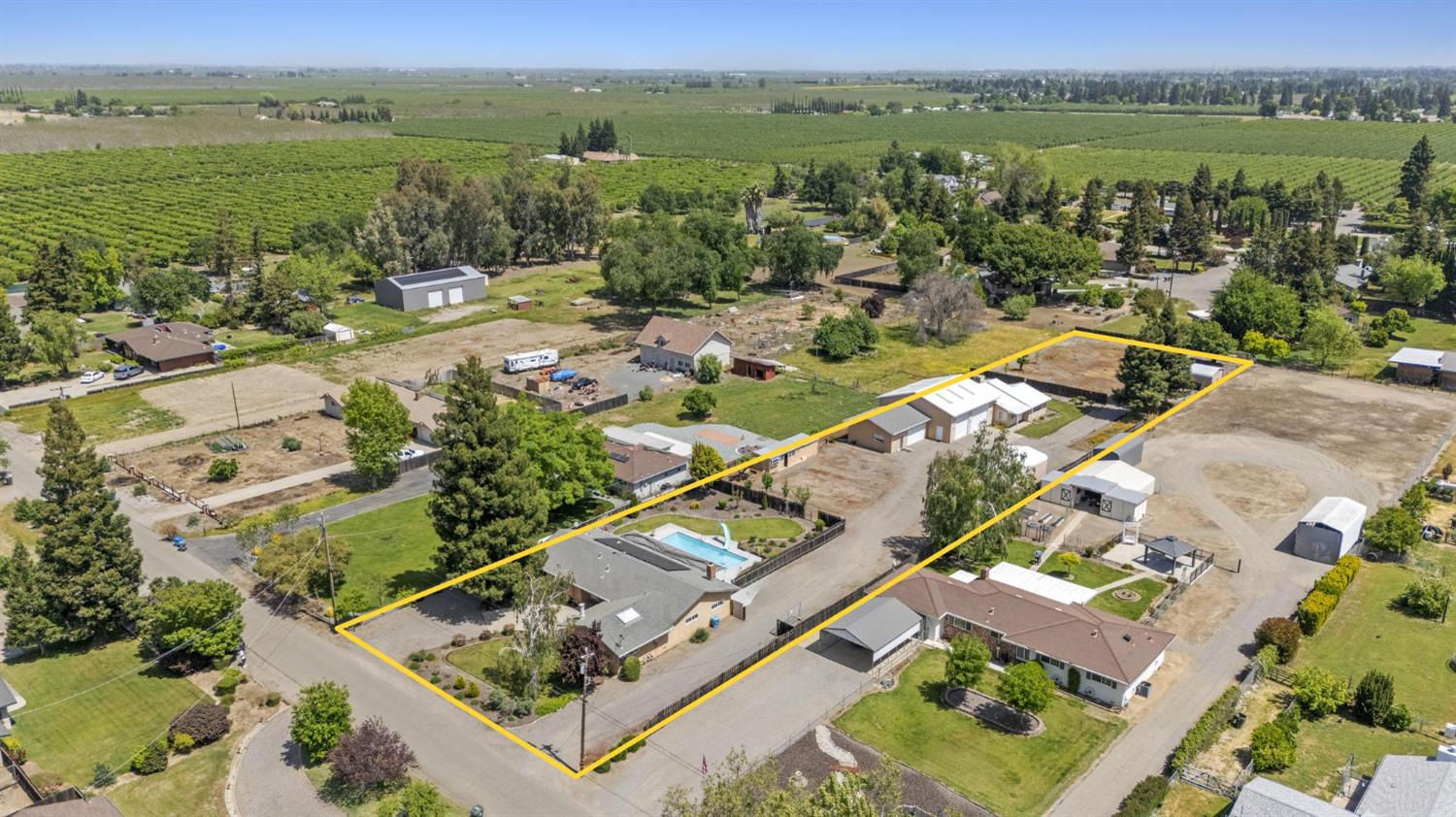 4361 Dresser Road Yuba City, CA 95993 - Photo 70 of 78 an aerial view of lake residential house with outdoor space and river