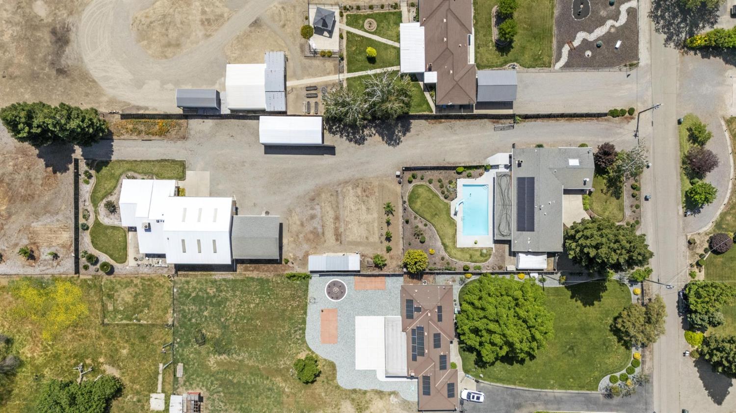4361 Dresser Road Yuba City, CA 95993 - Photo 72 of 78 an aerial view of residential houses with outdoor space and street view