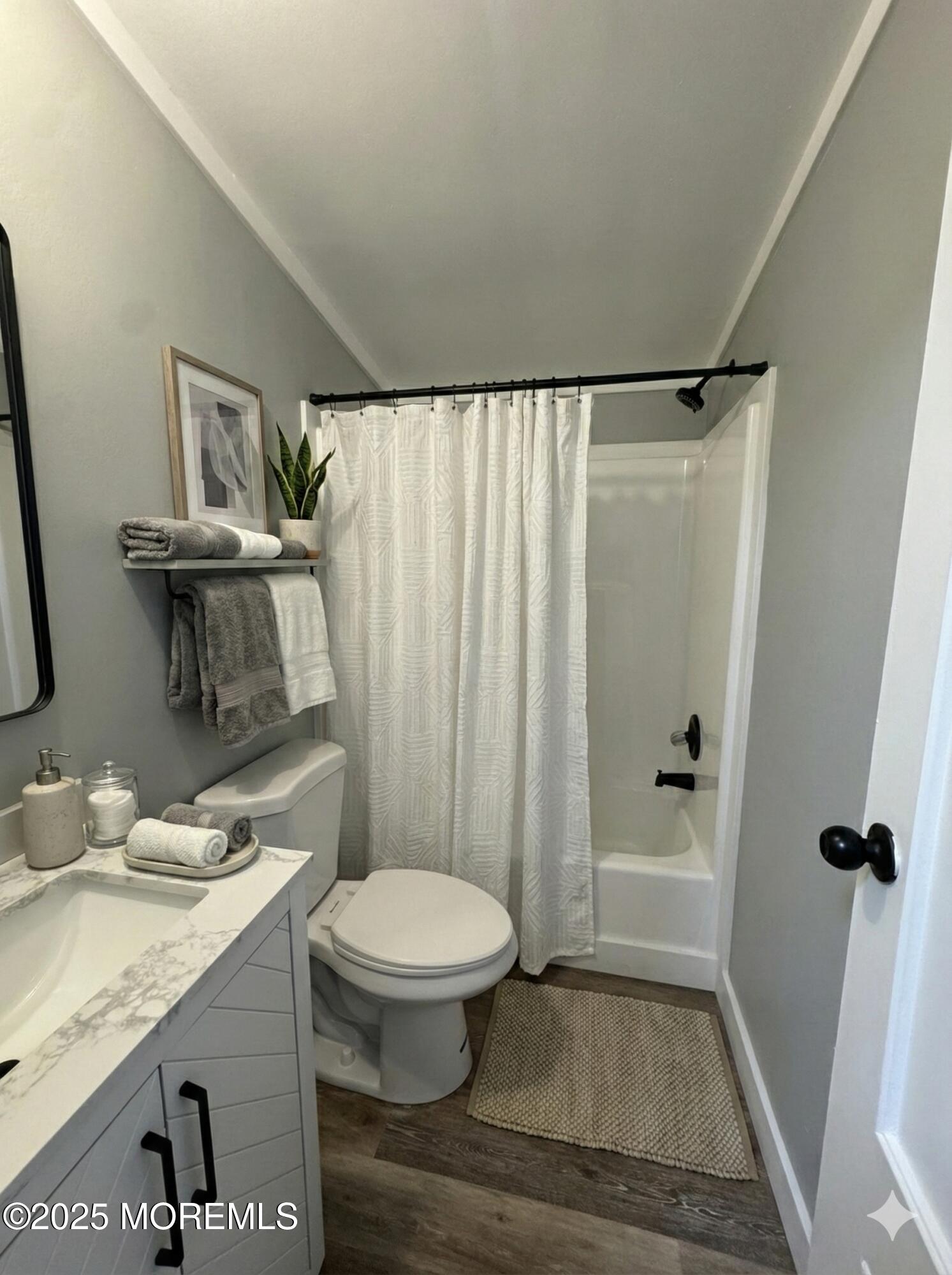 406 4th Street Jackson, NJ 08527 - Photo 7 of 13 a bathroom with a granite countertop sink toilet and shower