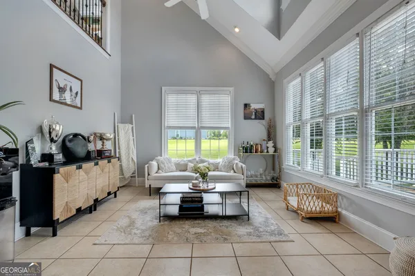 a outdoor space with furniture