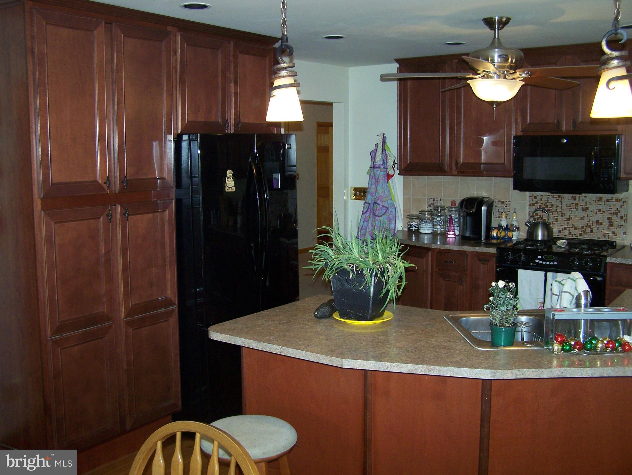 215 Windsor Road Robbinsville, NJ 08691 - Photo 5 of 34 a kitchen with a refrigerator and cabinets
