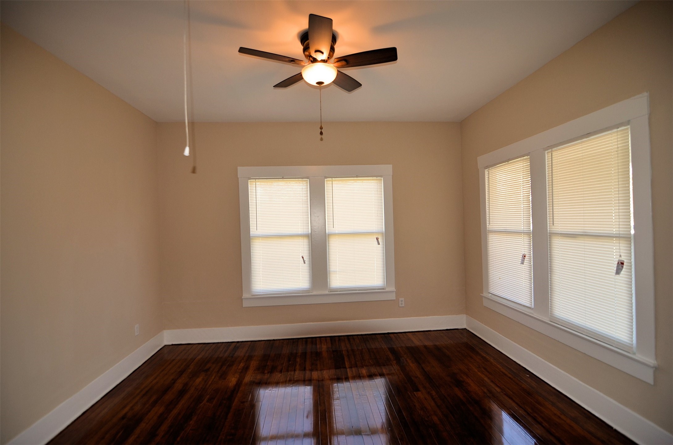 1602 Lee Street Houston, TX 77026 - Photo 26 of 26 a view of empty room with wooden floor and fan