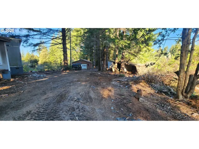a view of a yard with an outdoor space