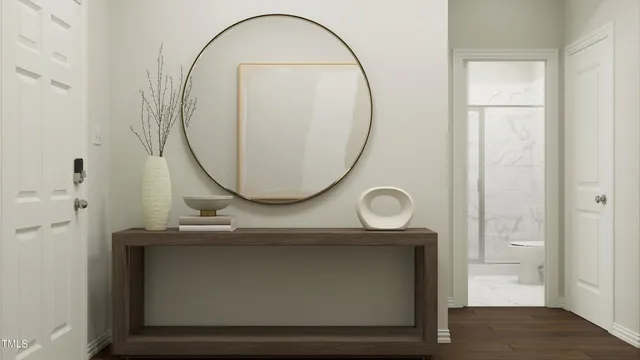 a view of a big house next to a yard