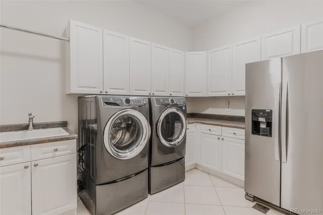 a view of a patio with wooden floor