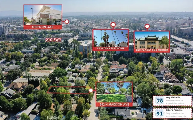 an aerial view of multiple house