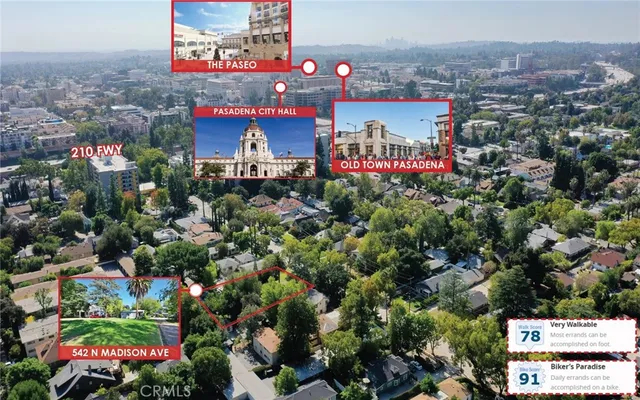 an aerial view of multiple house