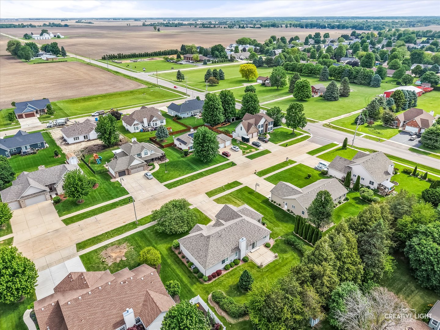 714 East Knights Road Sandwich, IL 60548 - Photo 28 of 33 an aerial view of a residential houses with outdoor space and street view