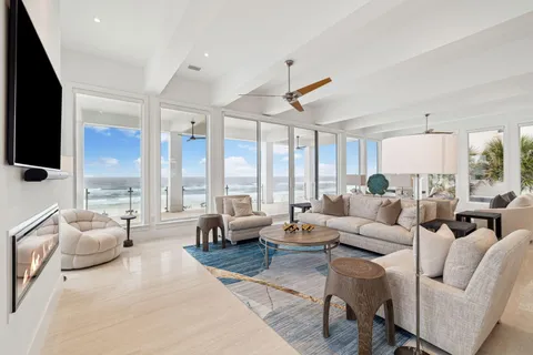 a spacious bedroom with a large bed and a window