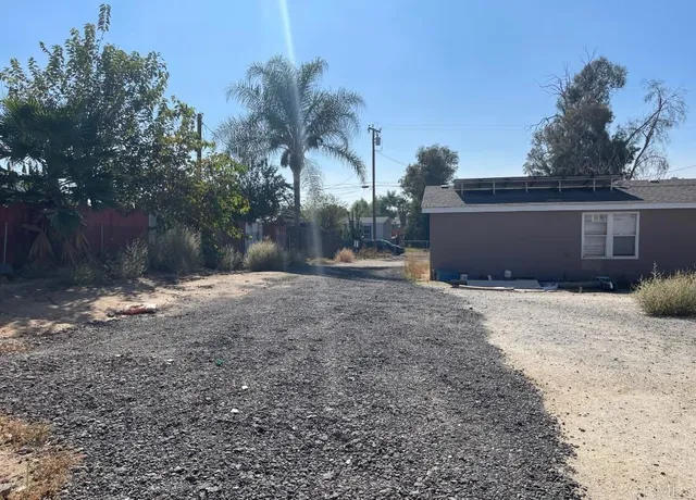 a backyard of a house
