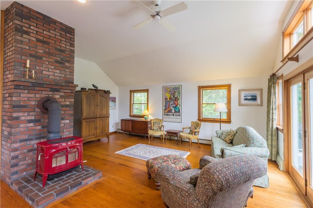 14 River Bank Road East Boothbay, ME 04544 - Photo 5 of 35 The living room with cathedral...