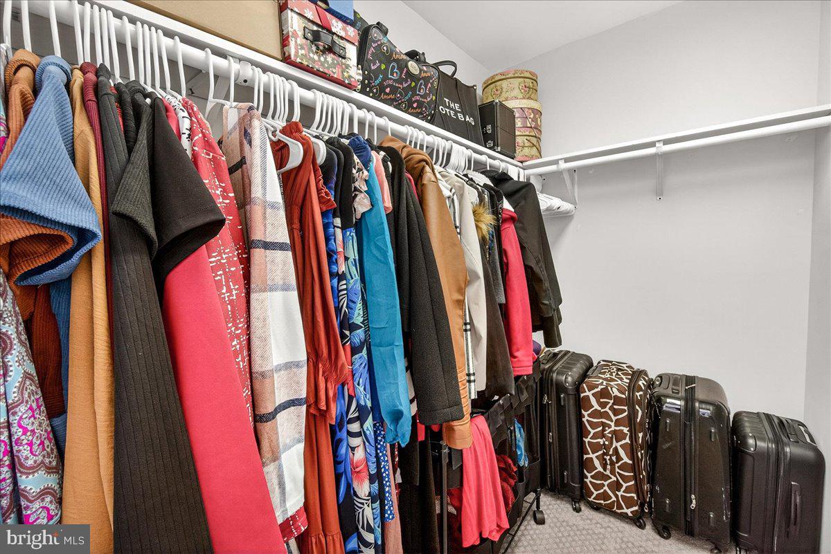 6303 Edgeware Court Frederick, MD 21703 - Photo 32 of 74 a view of walk in closet with clothes and shoes