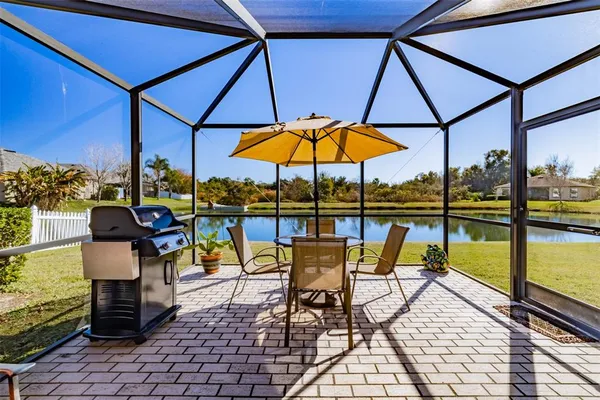 a view of an outdoor space with furniture